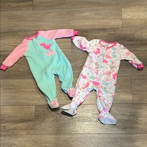 Kids‎ Headquarters Pink and Mint Dinosaur Footies